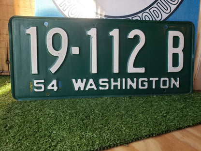 1954 Washington License plate 19-112 B