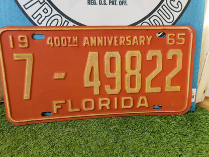 1965 Florida License Plate (400th Anniversary) 7-49822