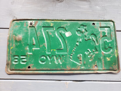 1958 Wyoming License Plate 5 274