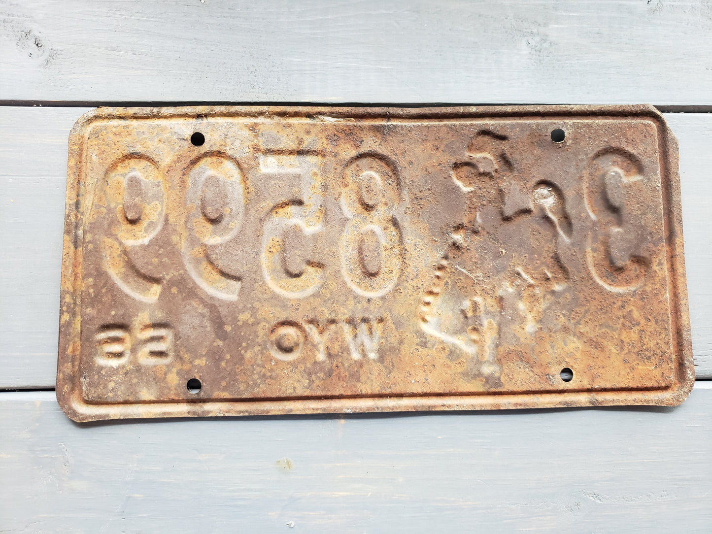 1966 Wyoming license plate 3 8599