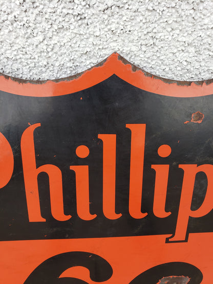 Phillips 66 30 inch Double sided porcelain sign (1955)