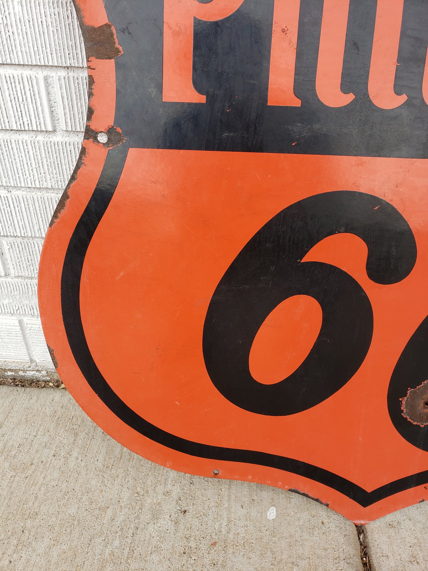 Phillips 66 30 inch Double sided porcelain sign (1955)