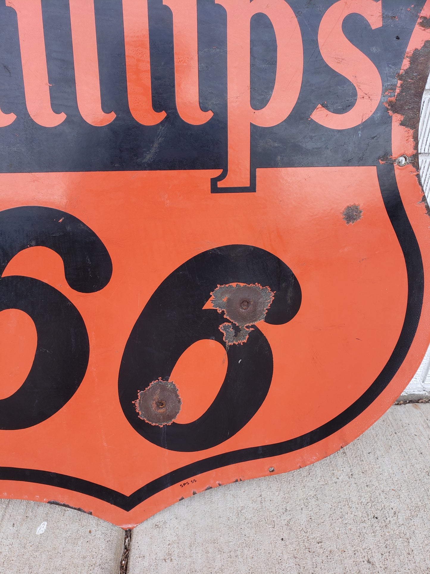 Phillips 66 30 inch Double sided porcelain sign (1955)