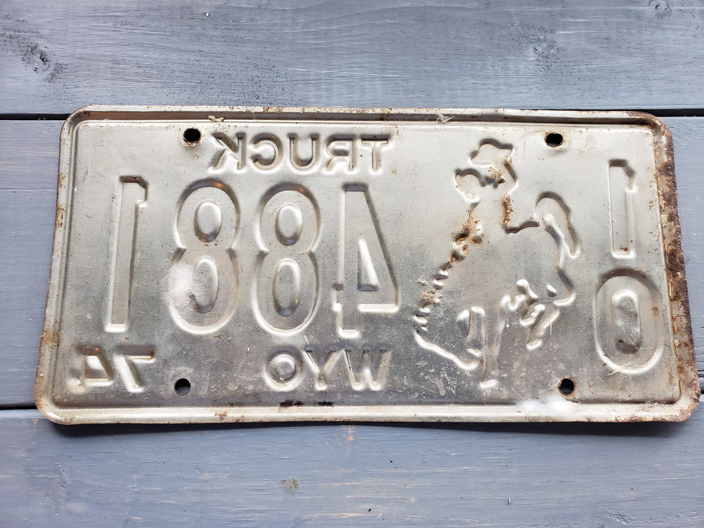 1974 Wyoming TRUCK license plate 10 4881