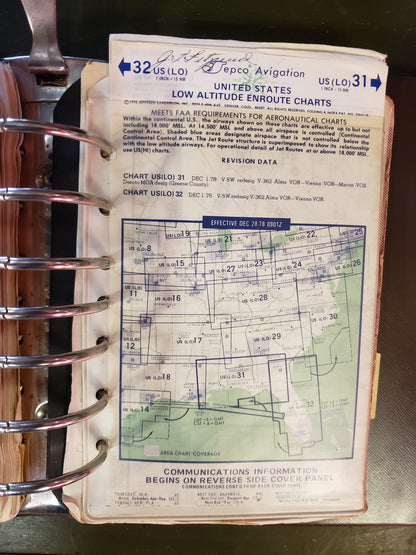 Vintage Jeppesen Airway Route Manual