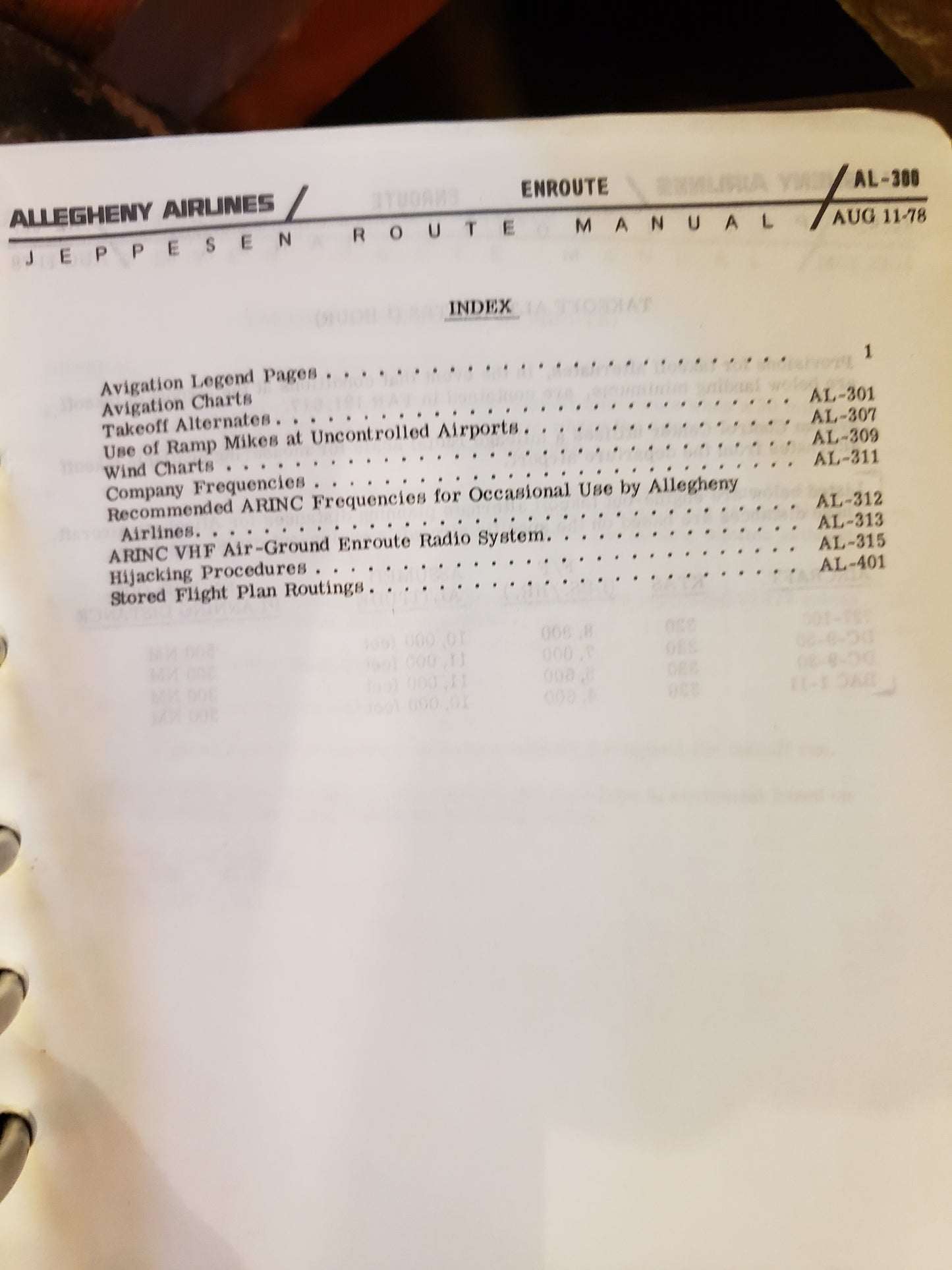 Vintage Jeppesen Airway Route Manual