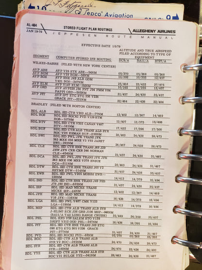 Vintage Jeppesen Airway Route Manual