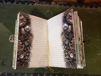 Hand Crafted Steampunk Themed Journal