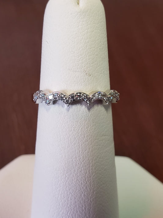 14K white gold diamond ring size 5.5