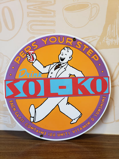 Sol-Ko soda porcelain sign