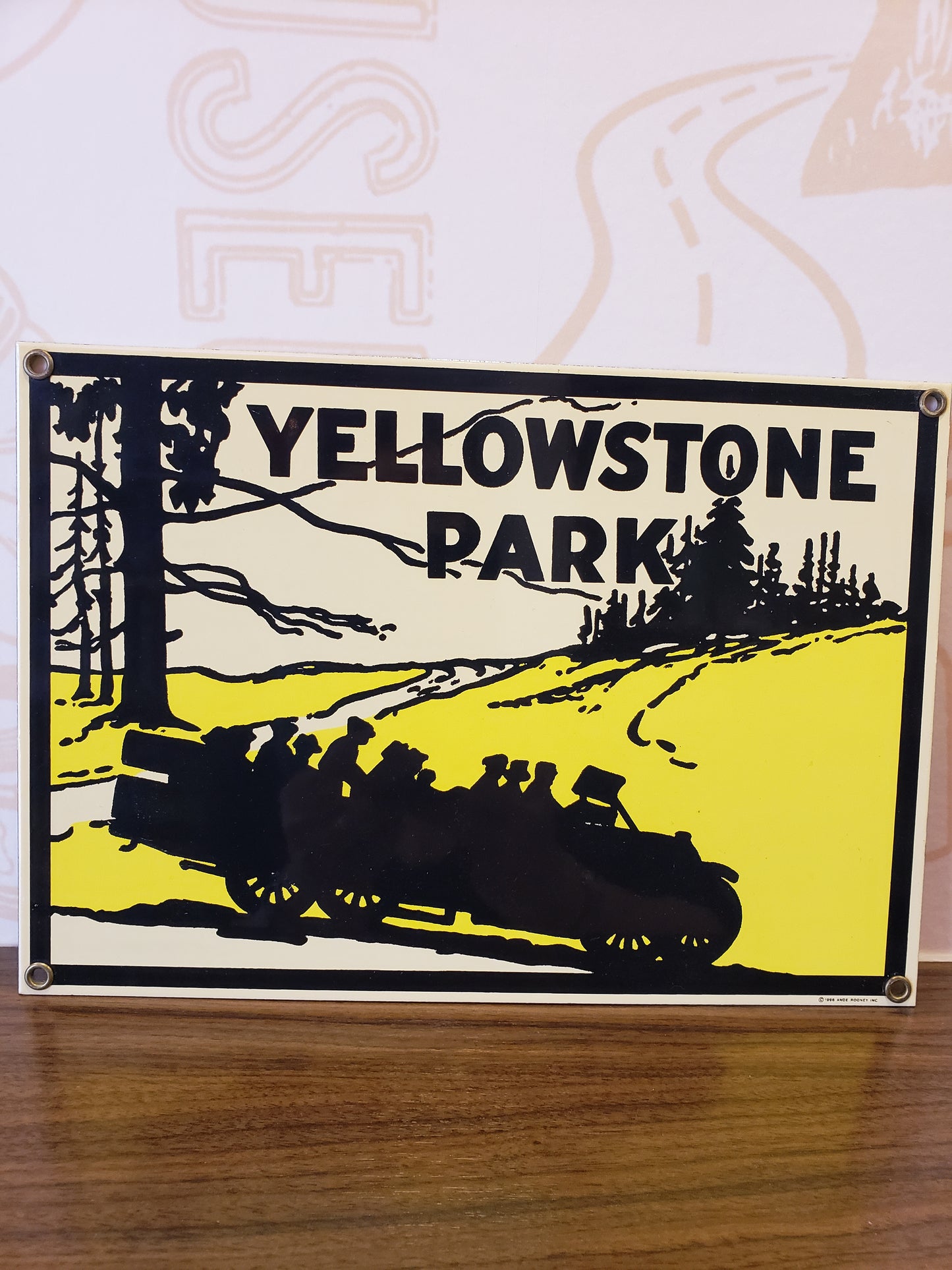 Yellowstone Park porcelain sign