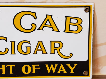 Yellow Cab 5 cents Cigar porcelain sign