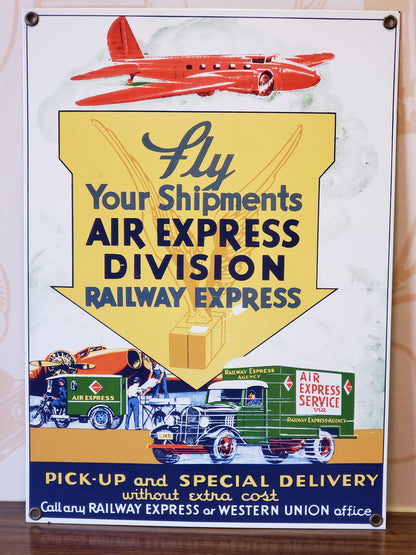 Ande Rooney Air Express Service porcelain sign