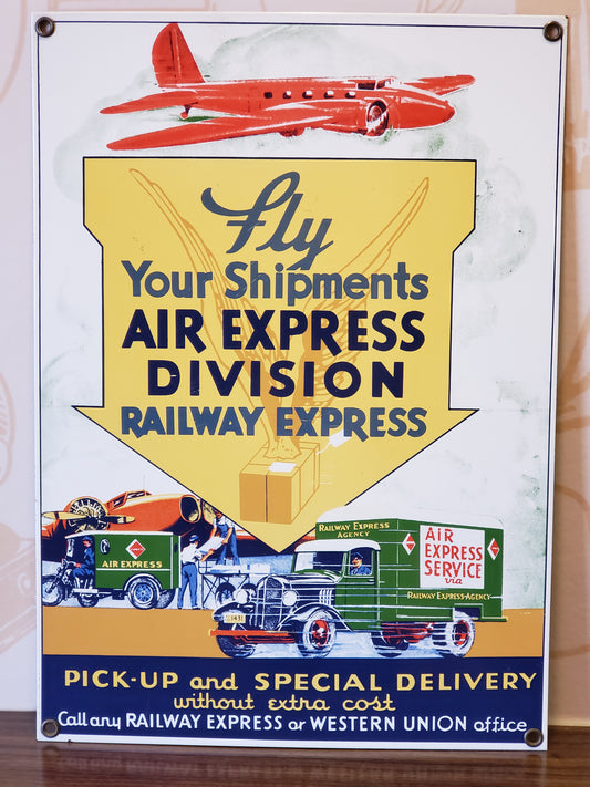 Ande Rooney Air Express Service porcelain sign