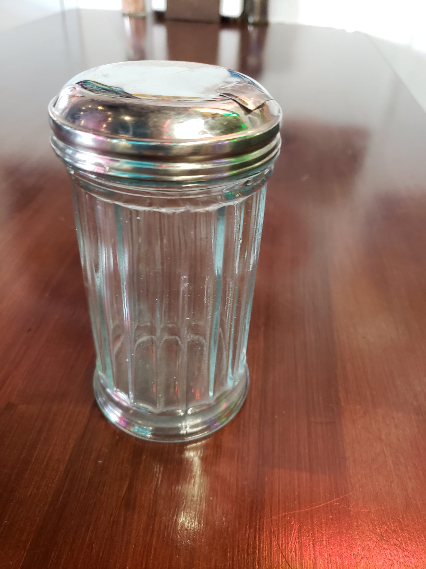 Retro glass sugar container