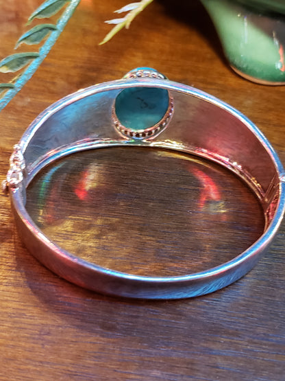 .925 Sterling & Turquoise Bangle Bracelet