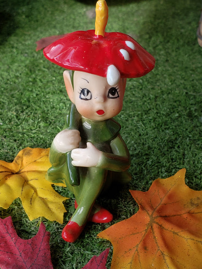 Josef Originals Pixie with Red Flower Umbrella