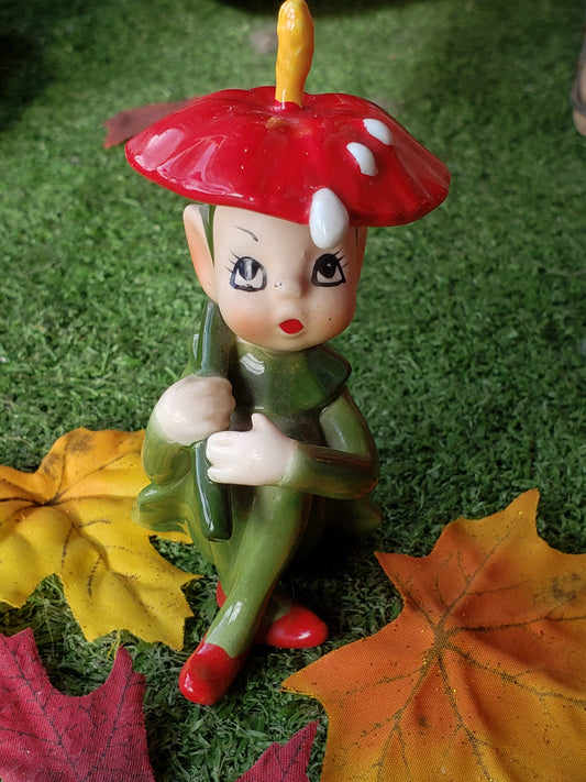 Josef Originals Pixie with Red Flower Umbrella