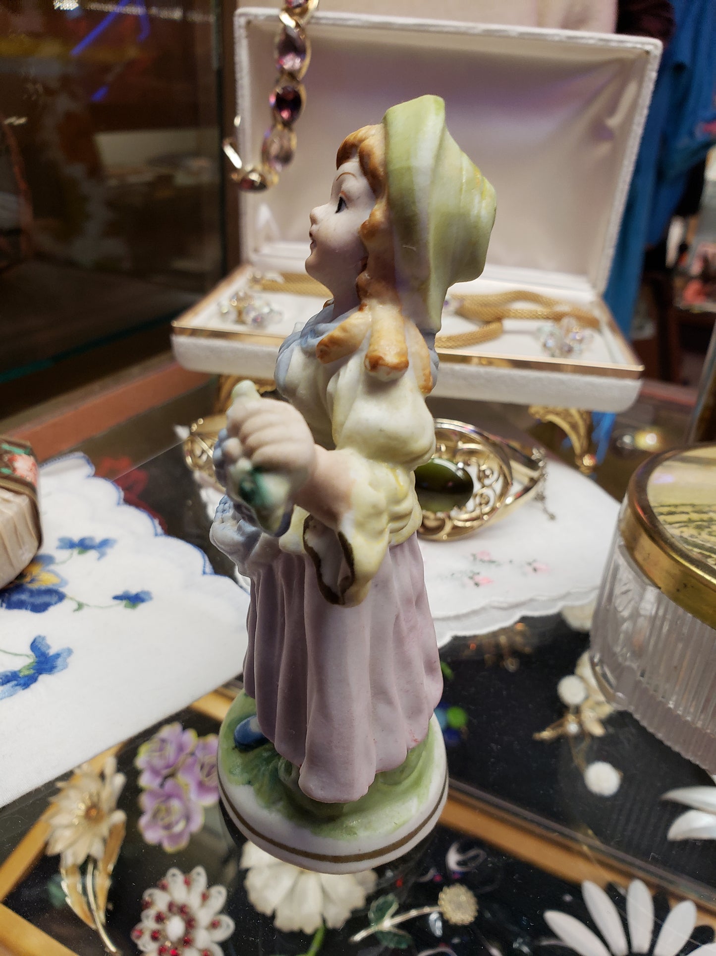 Girl with Grapes bisque figurine