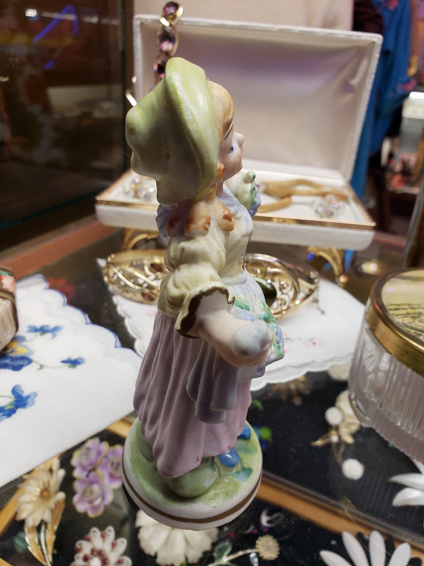 Girl with Grapes bisque figurine