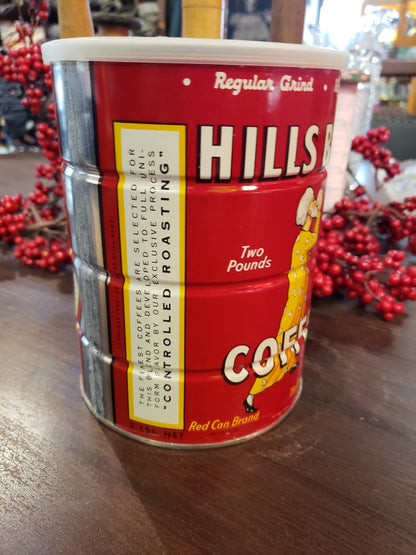 Hills Bros Coffee Can with lid