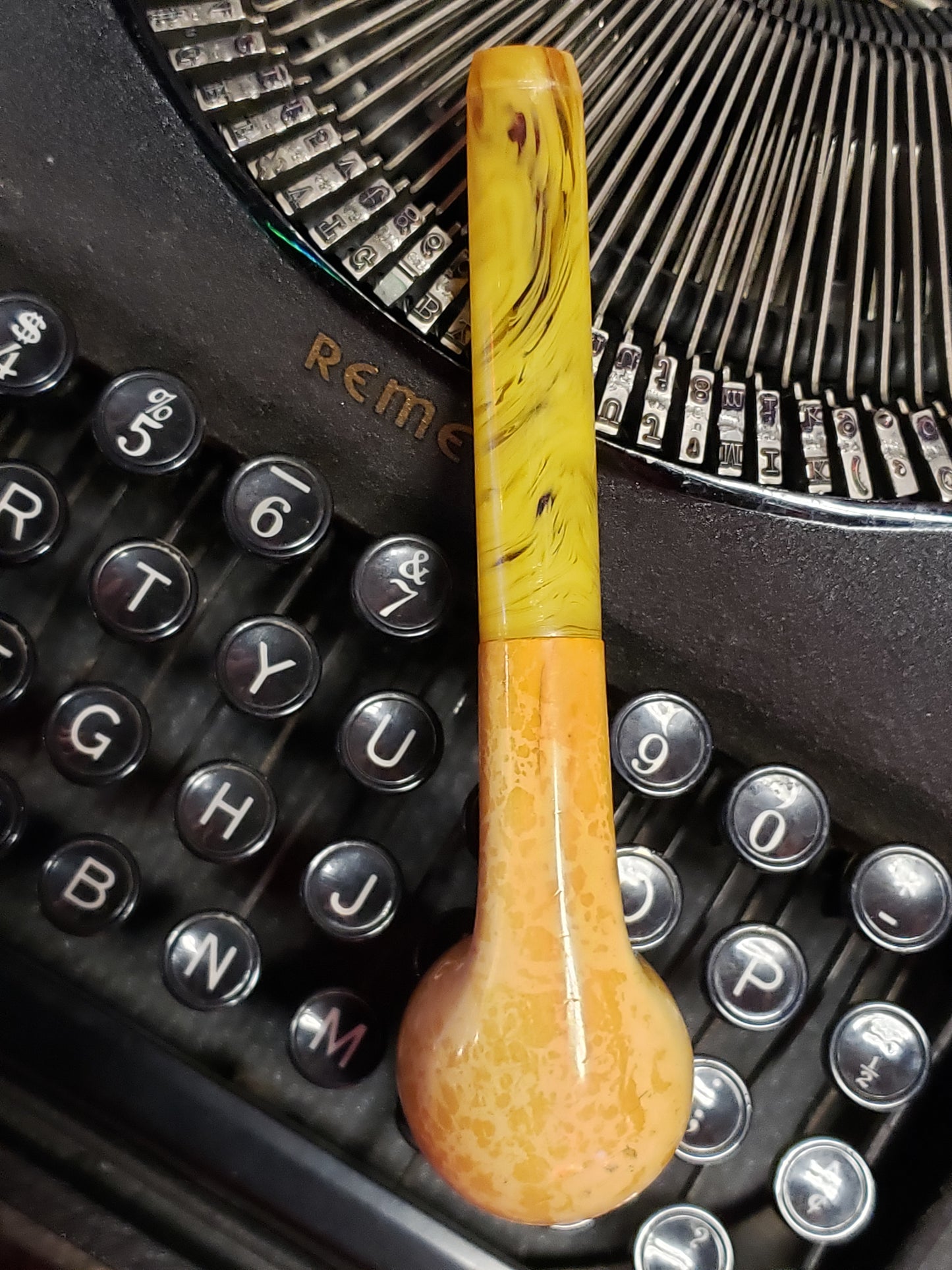 Meerschaum Block Pipe with Bakelite Stem