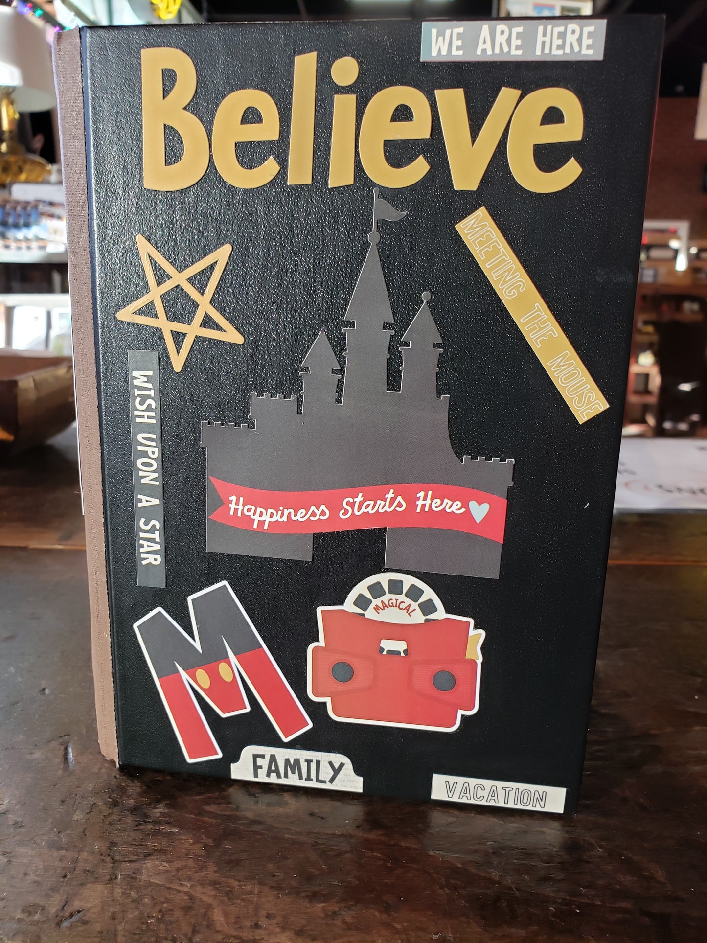 "Believe" handmade Disney trip journal