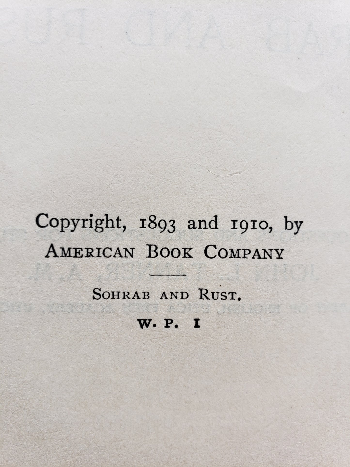 Arnold's Sohrab and Rustum (1910)