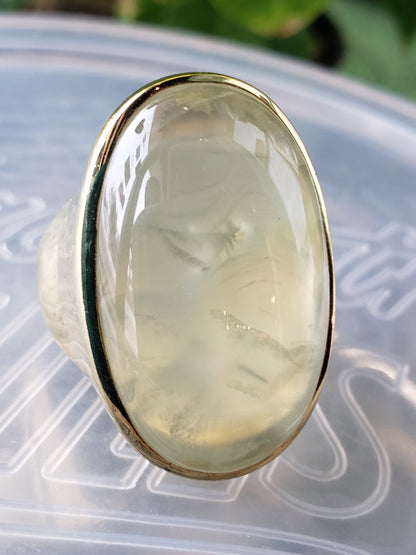 Luna by REMAS .925 ring with an opaque yellow stone SIZE 7.5