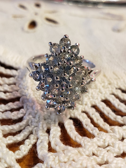 Multi Rhinestone Cocktail ring size 6.5