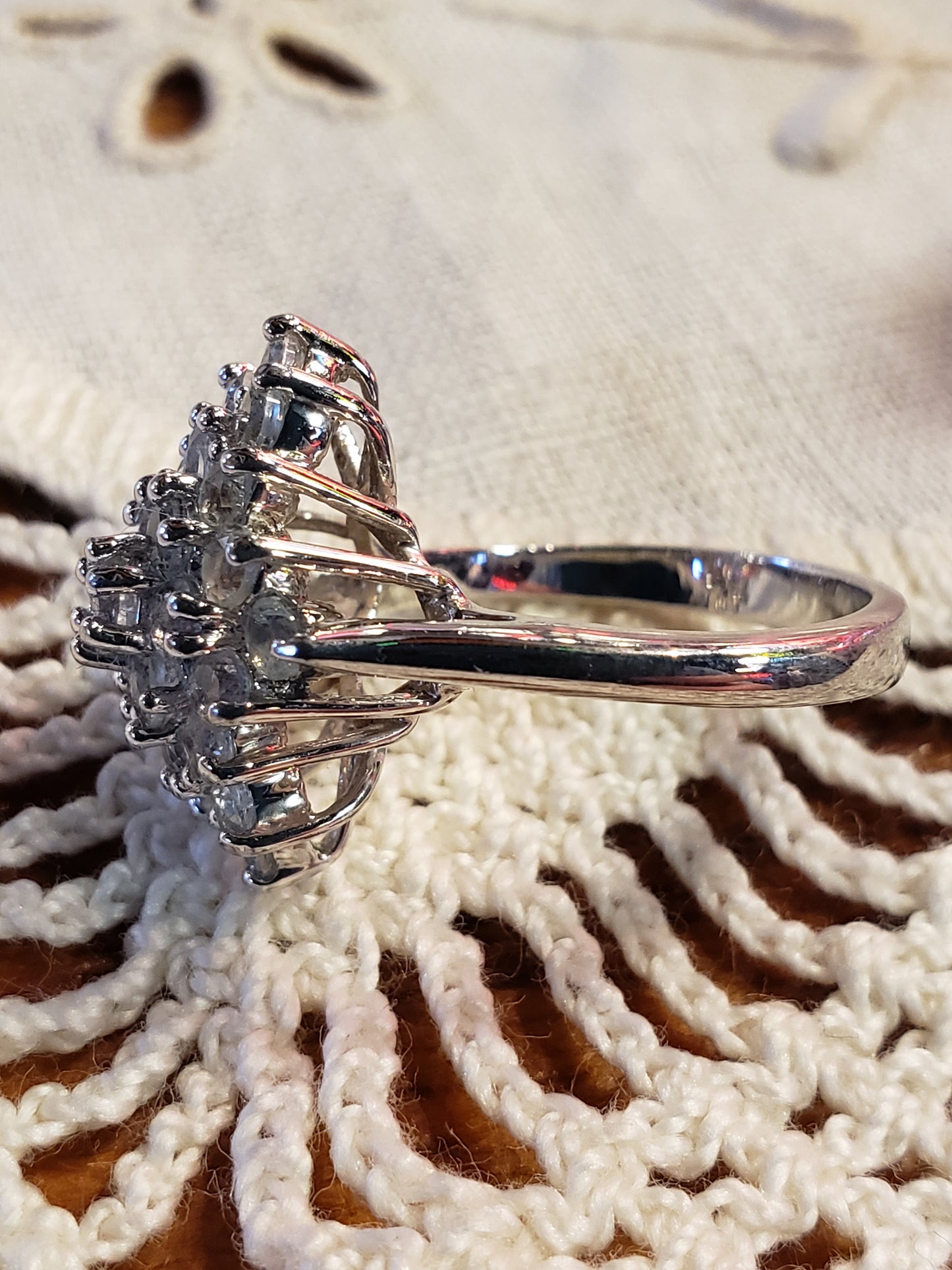 Multi Rhinestone Cocktail ring size 6.5