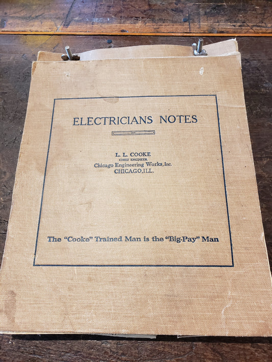 Electricians Notes  (1926) Vintage textbook