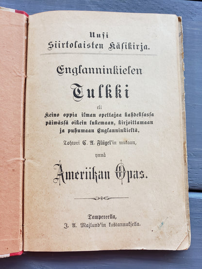 Immigrant's Handbook for Finnish Speakers learning English (1903)