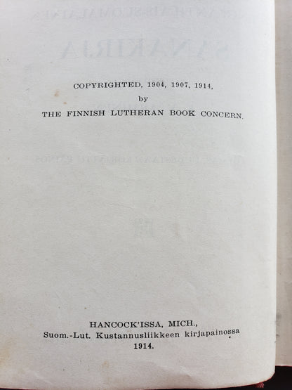 SANAKIRJA English to Finnish dictionary (1914)