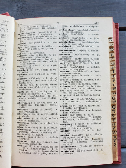 SANAKIRJA English to Finnish dictionary (1914)