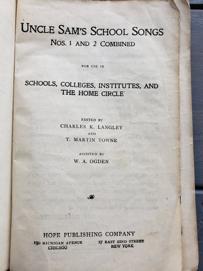 Uncle Sam's School Songs (1908)