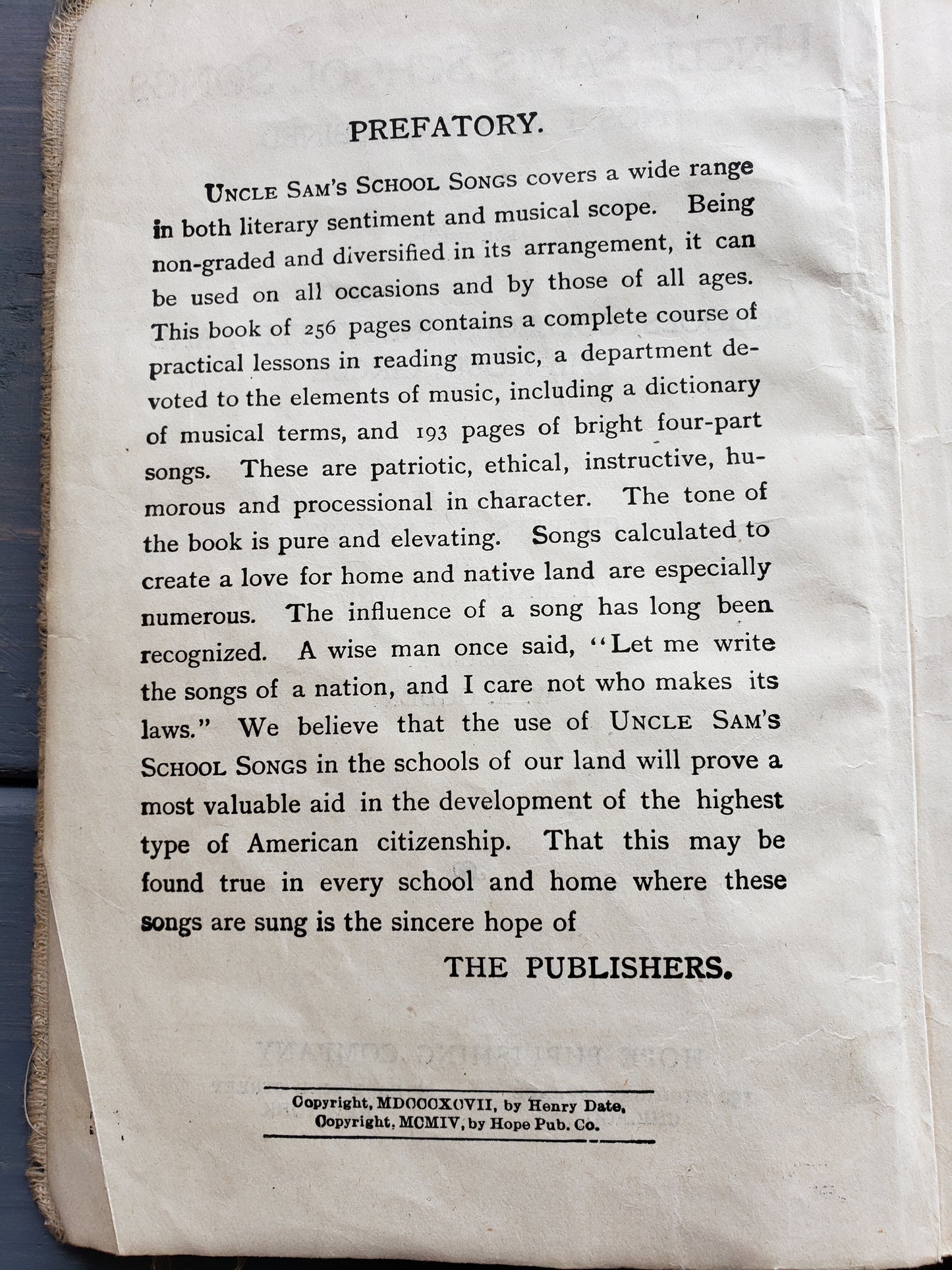 Uncle Sam's School Songs (1908)