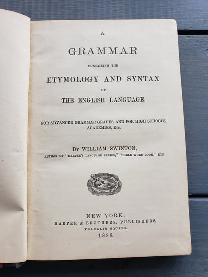 English Grammar, by William Swinton (1886)