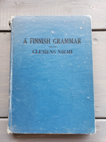 A Finnish Grammar, by Clemens Niemi (1938)