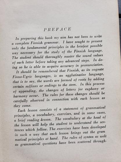 A Finnish Grammar, by Clemens Niemi (1938)