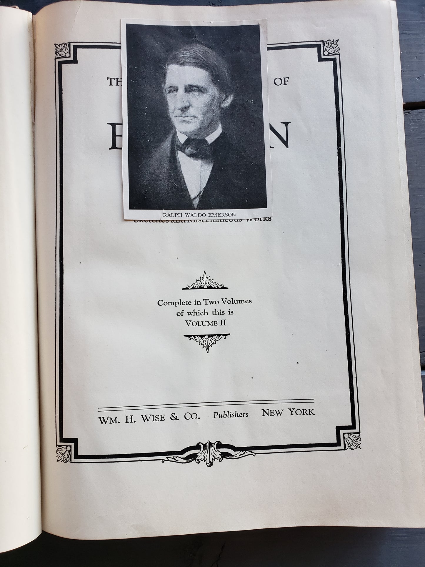 Ralph Waldo Emerson Complete Writings Vol 2 (1930)