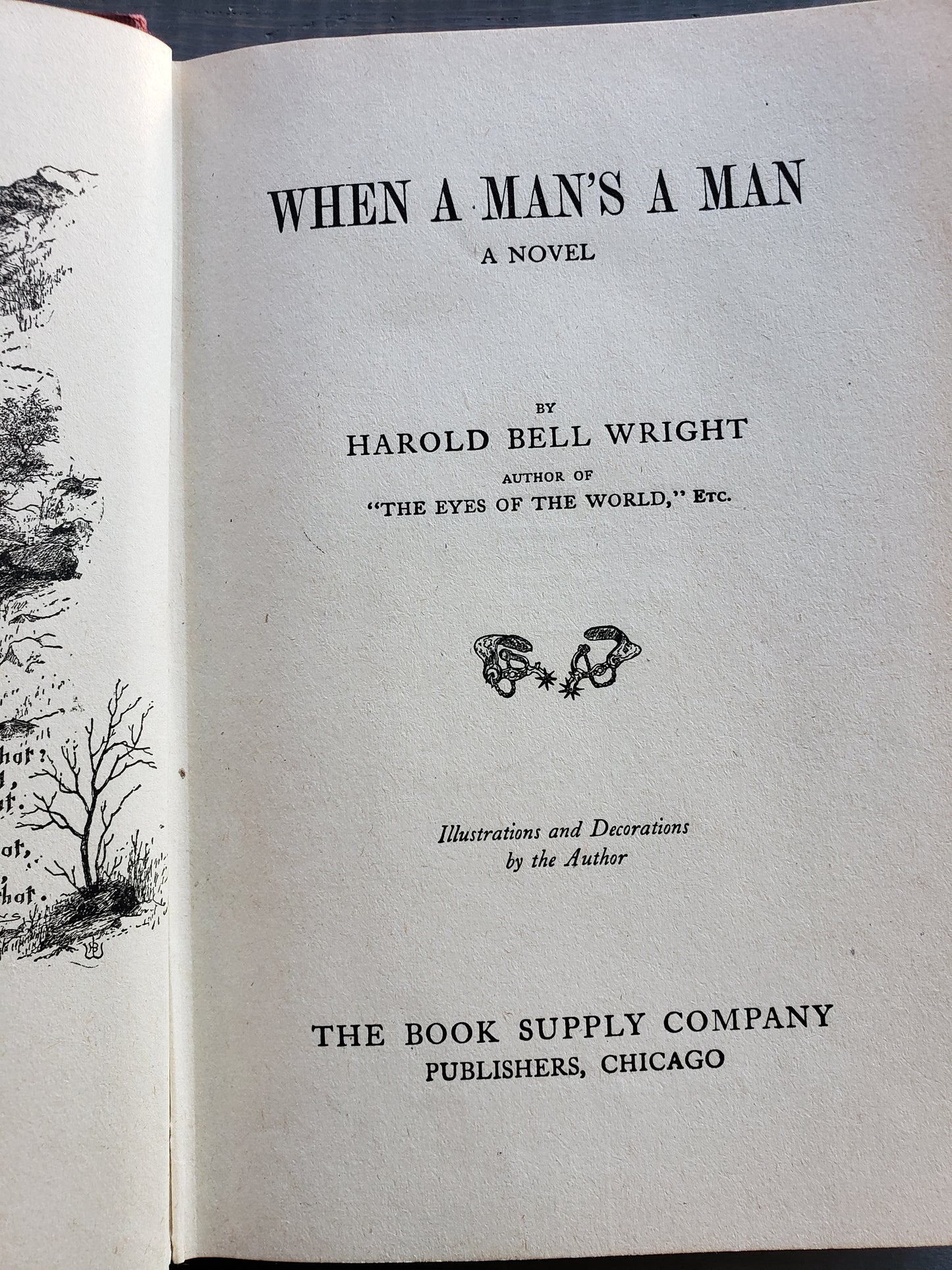 When A Man's A Man by Harold Bell Wright (1916) First Edition