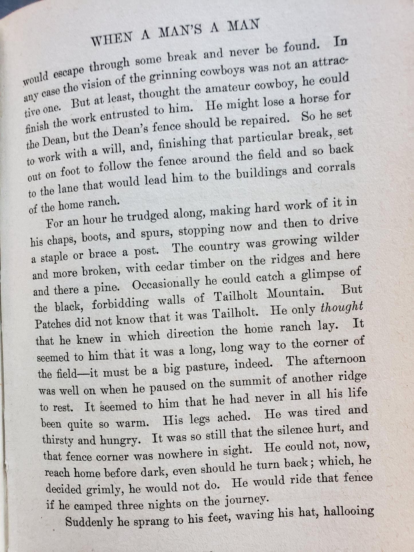 When A Man's A Man by Harold Bell Wright (1916) First Edition