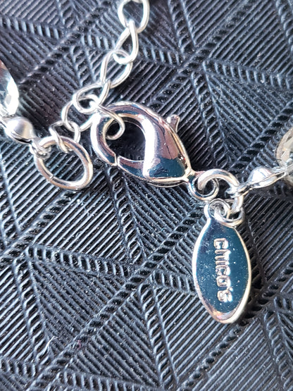 Chico's Grey Sparkly Necklace