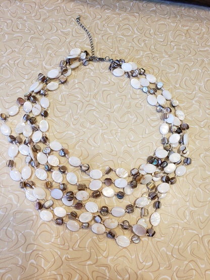 Multi strand Seashell bead necklace