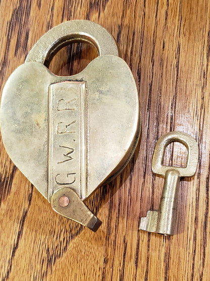 Great Western Railroad Lock with key