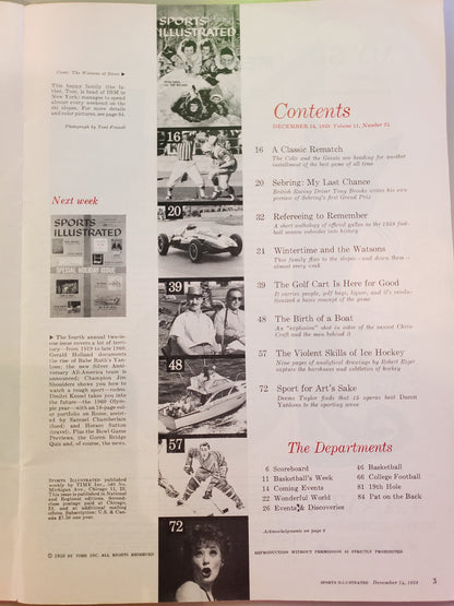 Sports Illustrated Dec. 14, 1959