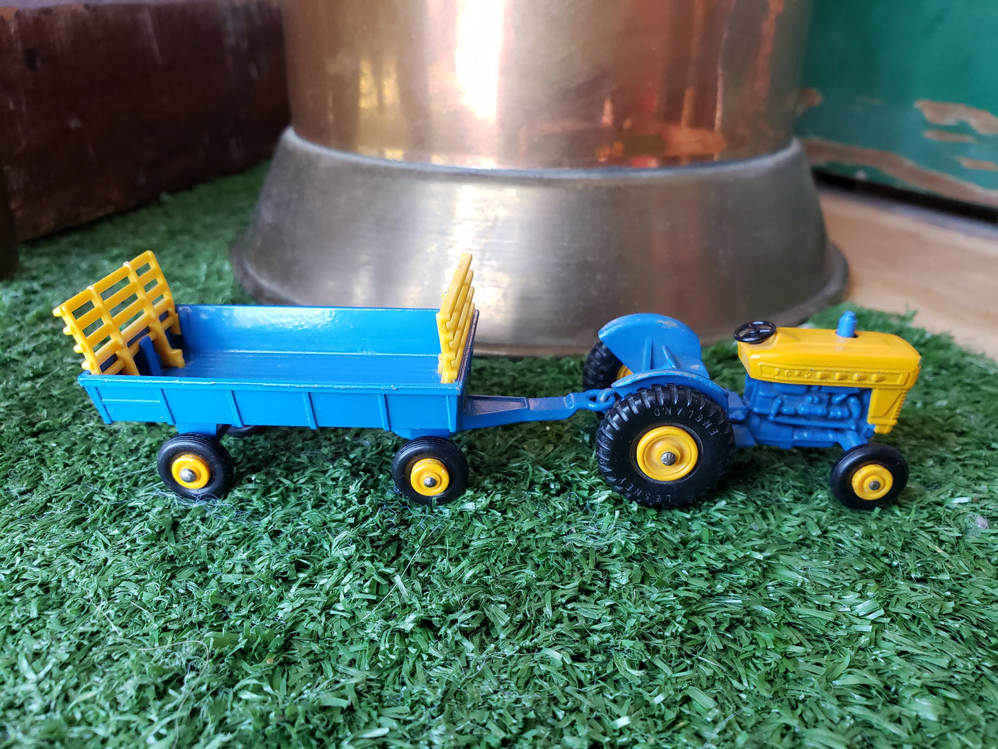 Lesney Ford Tractor and Hay Trailer