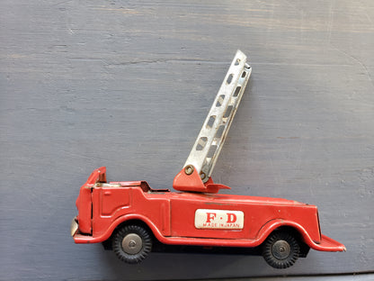 Tin Friction Toy Firetruck (Japan)