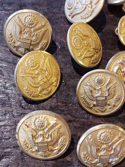 Vintage Military Uniform Buttons